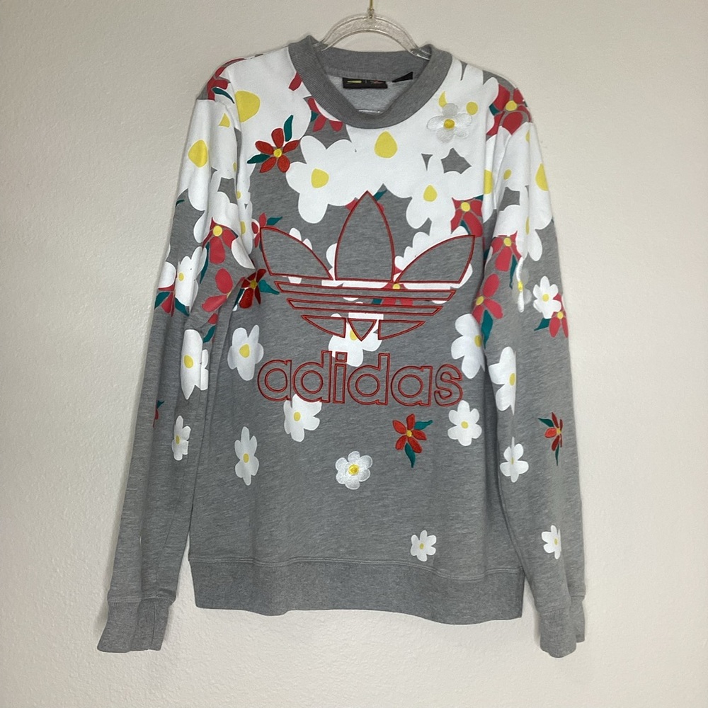 Adidas x Pharrell Williams Trefoil Floral Sweatshirt Embroidered S